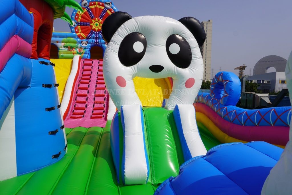 T6-803B Amazing Panda Circus Themed Inflatable Castle Playground