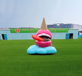 S4-484 Gonflable personnalisé publicité crème glacée à grande bouche