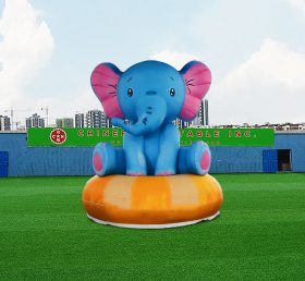 S4-593 Publicité personnalisée gonflable éléphant bleu