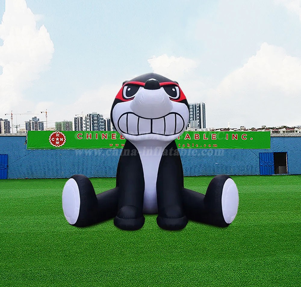 S4-609 Customized Advertising Inflatable Mascot Animal Black Dog