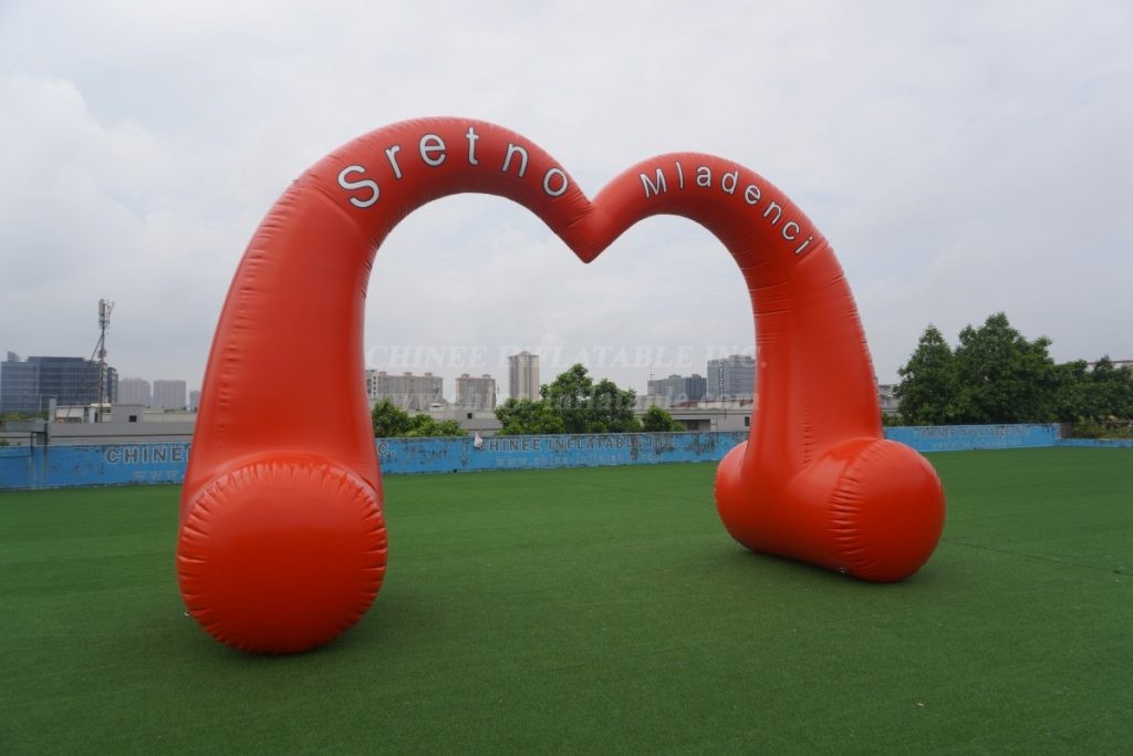 Arch1-240B Heart-shaped Inflatable Arch