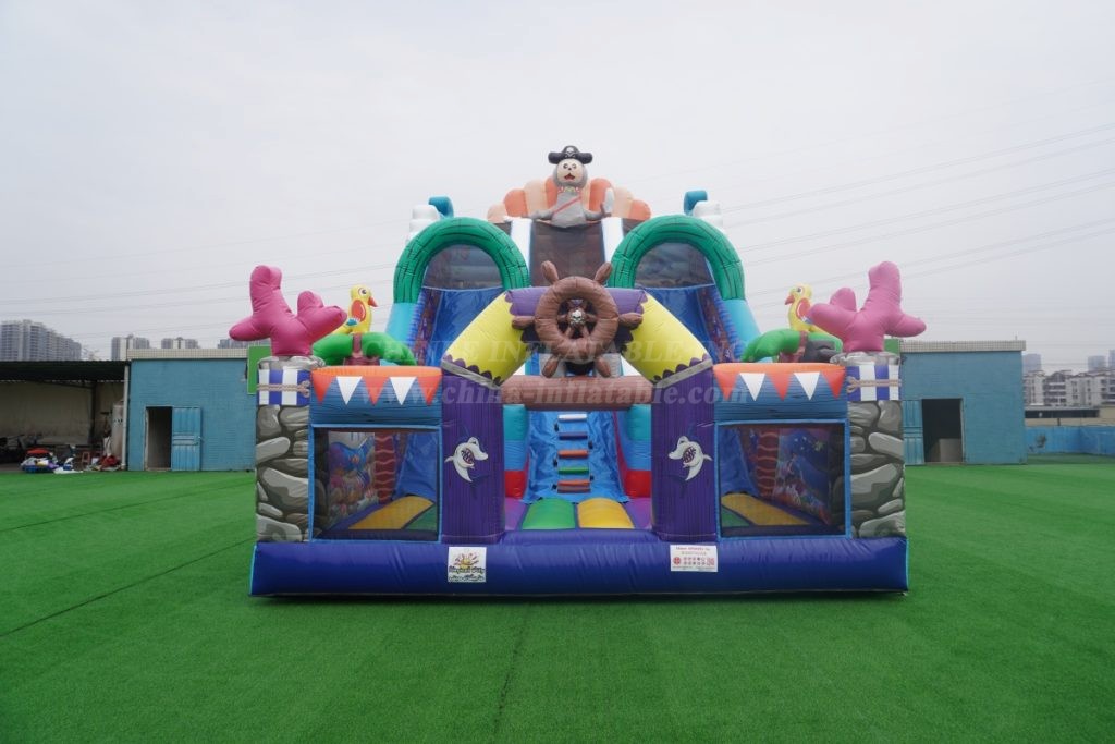 T8-4548 Pirate Inflatable Dry Slide