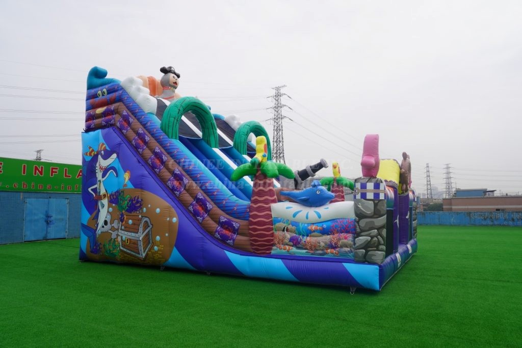 T8-4548 Pirate Inflatable Dry Slide