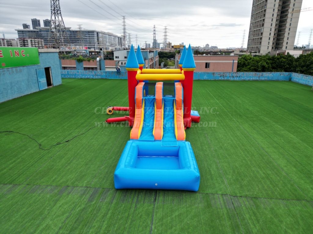 T2-8005 Inflatable Castle Slide & Pool