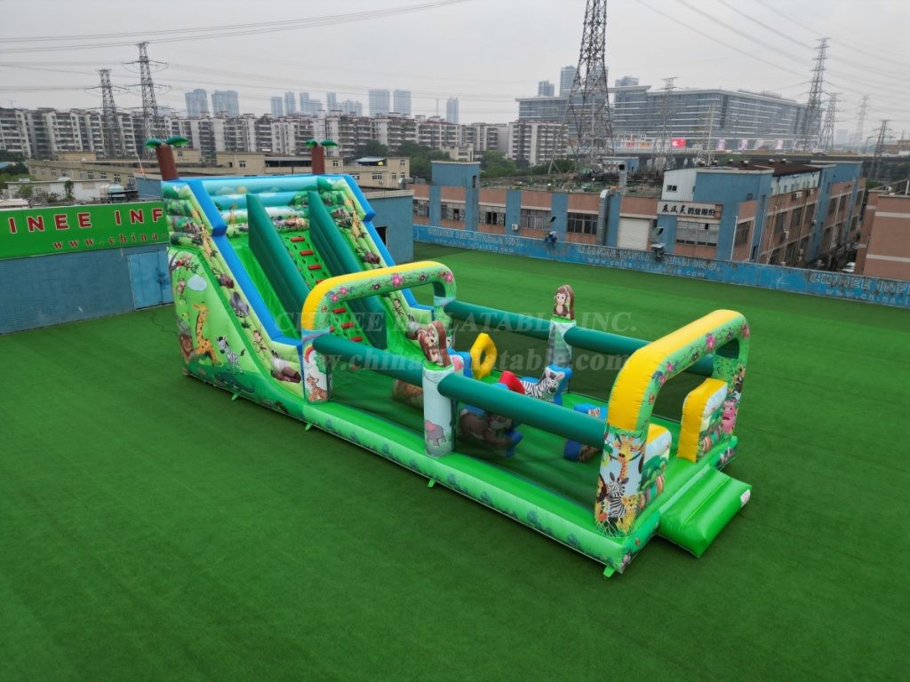 T8-6001 Jungle theme inflatable slide