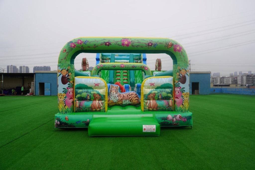 T8-6001 Jungle theme inflatable slide