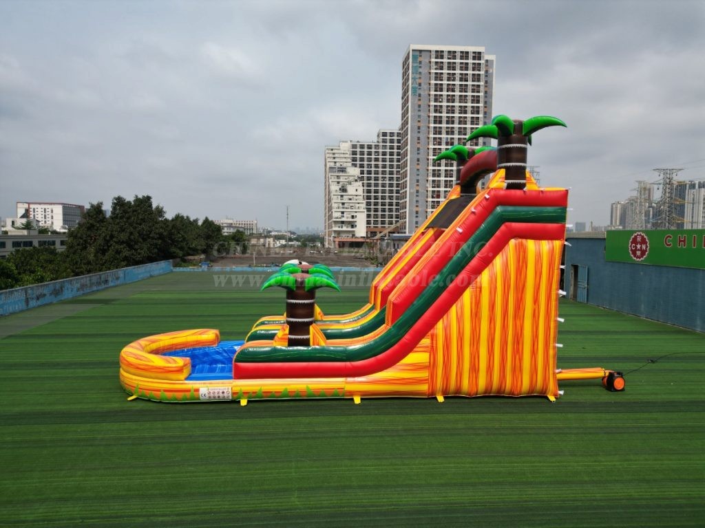 T8-5302 Tropical Inflatable Slide with Pool