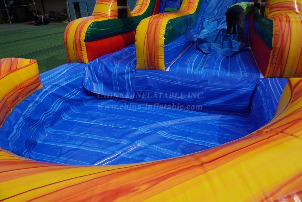 T8-5302 Tropical Inflatable Slide with Pool