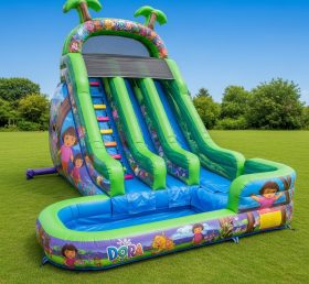 T8-8608 Dora Theme Inflatable Water Slid...