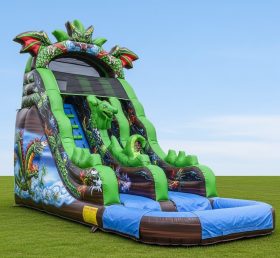 T8-8444 Dragon Theme Inflatable Water Sl...
