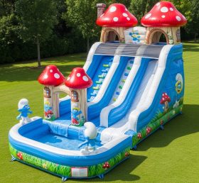 T8-8720 The Smurfs Theme Inflatable Wate...