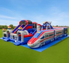 T6-6315 Train Theme Inflatable Playgroun...