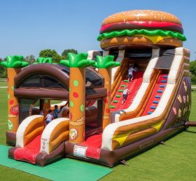 T6-6344 Hamburger Theme Inflatable Playg...