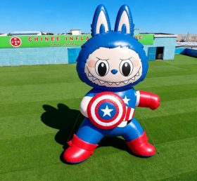 Cartoon3-719 Pop Mart Labubu Captain Ame...