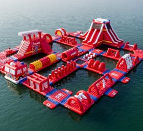 S467 Firetruck Theme Inflatable Water Pa...