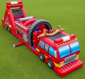 T7-3821 Firetruck Theme Inflatable Obsta...