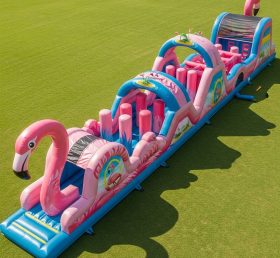 T7-3823 Flamingo Theme Inflatable Obstac...