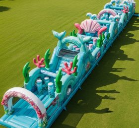 T7-3902 Mermaid Theme Inflatable Obstacl...