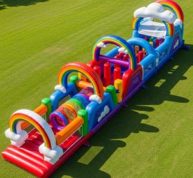 T7-3979 Rainbow Theme Inflatable Obstacl...