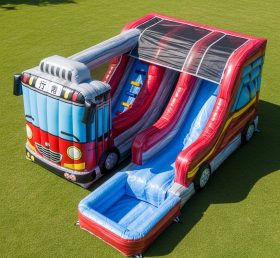 T8-5463 Bus Theme Inflatable Water Slide