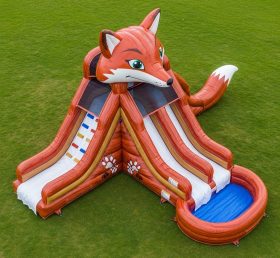 T8-5599 Fox Theme Inflatable Water Slide