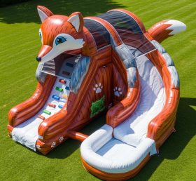 T8-5604 Fox Theme Inflatable Water Slide