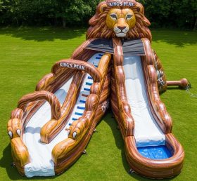 T8-5666 Lion Theme Inflatable Water Slid...