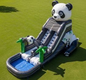 T8-5724 Panda Theme Inflatable Water Sli...