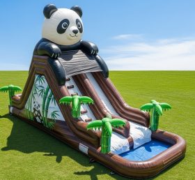 T8-5725 Panda Theme Inflatable Water Sli...