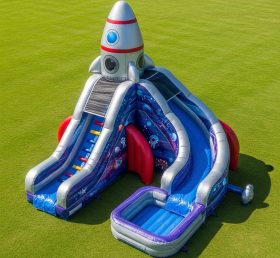 T8-5790 Rocket Theme Inflatable Water Sl...