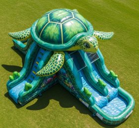 T8-5857 Turtle Theme Inflatable Water Sl...