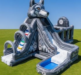 T8-5892 Wolf Theme Inflatable Water Slid...