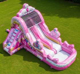 T8-7132 Barbie Theme Inflatable Water Sl...