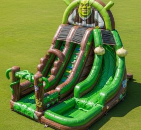 T8-7457 Shrek Theme Inflatable Water Sli...