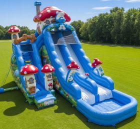 T8-7556 The Smurfs Theme Inflatable Wate...