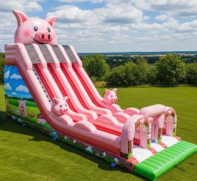 T8-7806 Pig Theme Inflatable Slide