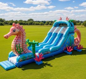 T8-7815 Seahorse Theme Inflatable Slide