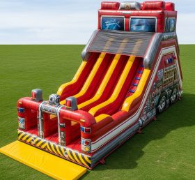 T8-9060 Firetruck Inflatable Slide
