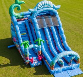 T8-9151 Ocean Theme Inflatable Slide