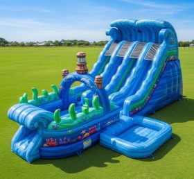 T8-9232 Ocean Wave Inflatable Water Slid...