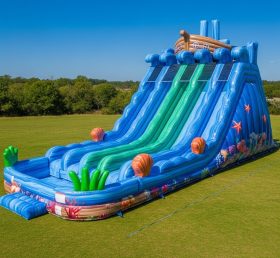 T8-9266 Ocean Theme Inflatable Water Sli...