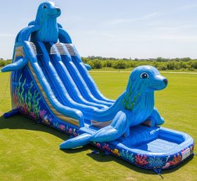 T8-9267 Seal Themed Inflatable Water Sli...