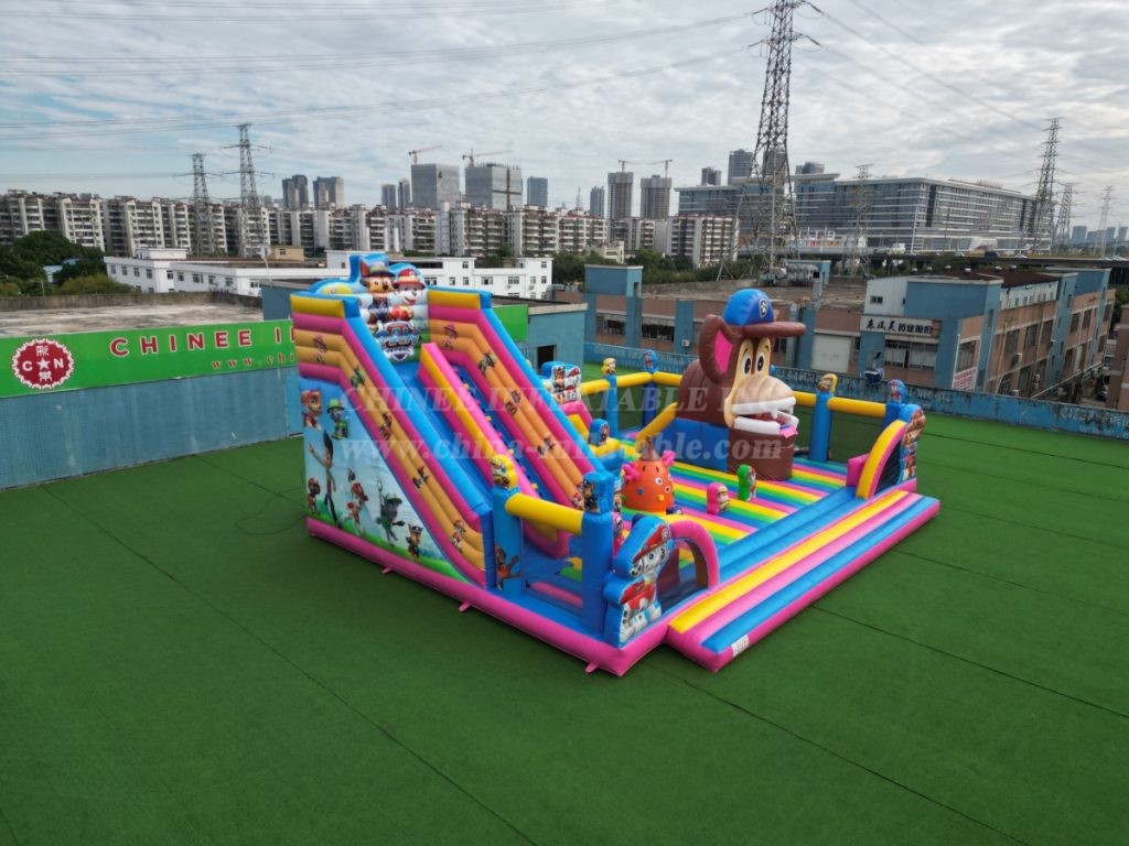T6-1159A Paw Patrol Theme Inflatable Park