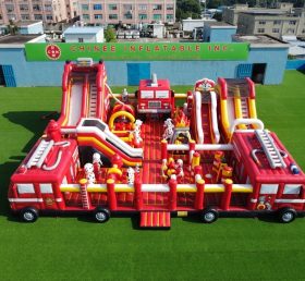 GF3-532 Firetruck Theme Inflatable Park