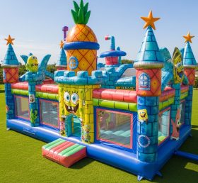 T5-2152 Spongebob Theme Inflatable Castl...