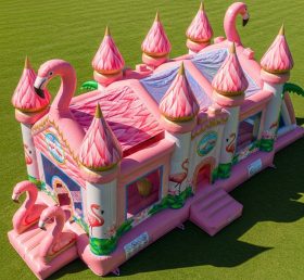 T5-2637 Flamingo Theme Inflatable Castle...