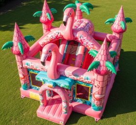 T5-2940 Flamingo Theme Inflatable Castle...