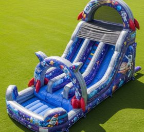 T8-9349 Space Theme Inflatable Water Sli...