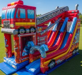 T8-9397 Firetruck Theme Inflatable Dry S...