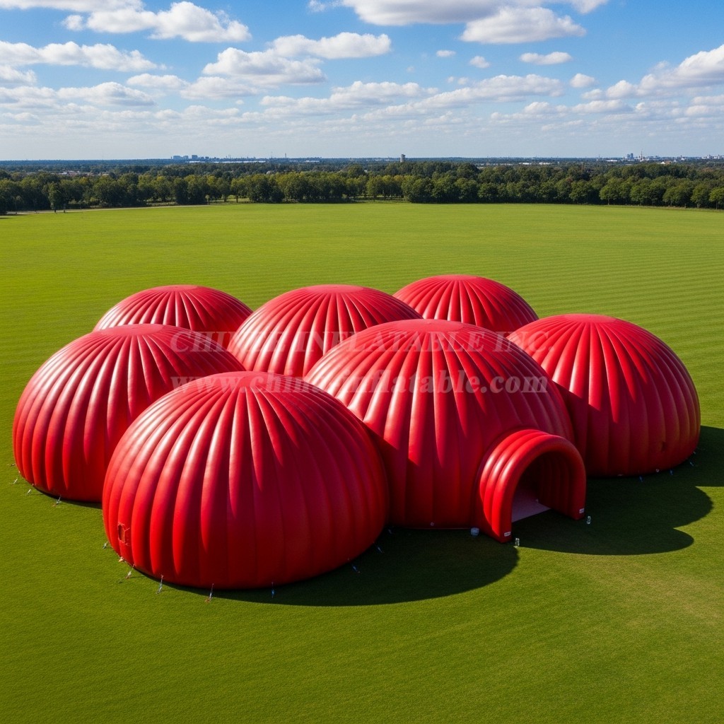 Tent1-6210 Giant Red Inflatable Dome